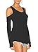 Mippo Womens Long Sleeve Workout Shirts Off The Shoulder Tops Fitted Cute Work Out Gym Yoga Clothes Going Out Tshirts Black M