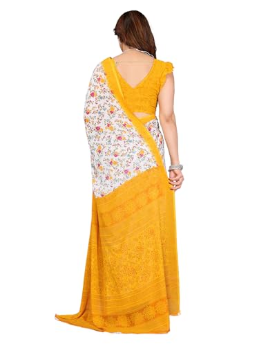 Image of KASHVI SAREES Women's Printed Georgette Saree With Unstitched Blouse Piece (Pack Of 2) -P2 1812 2 1743 3