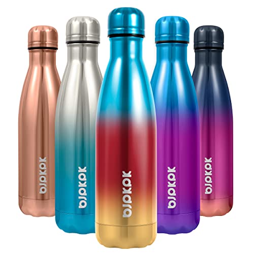 Image of BJPKPK 17 oz Insulated Water Bottle, Stainless Steel Flask, Leak Proof
