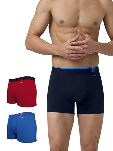 Image of XYXX Men's Underwear Aero IntelliSoft Micro Modal Trunk, Combo Pack of 3
