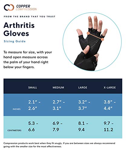 Copper Compression Arthritis Gloves - Best Copper Infused Fingerless Glove for Carpal Tunnel, RSI, Rheumatoid… - Image 6