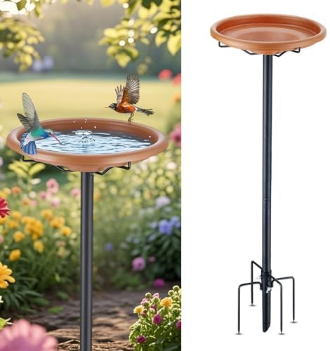 Resin Bird Baths Lightweight - Which 5 Will Transform Your Garden? 7 UIABOPZ Bird Bath for Outside, 35 inch Pedestal Bird Baths, Detachable Birdbath with Upgraded 5-Pronged Base for Outdoors Garden Patio Yard Lawn Decor, Metal Bird Bath (Antique Bronze)