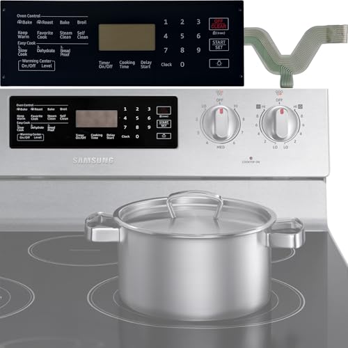 DG34-00030A Range Membrane Switch Touchpad Overlay Compatible with Samsung Gas Ranges Ovens Fit Models NE59J7630SS/AA-00,NE59J7630SB/AA-00,NE59J7630SG/AA-00