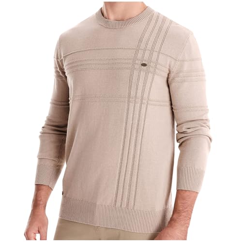 Muscularfit Casual Work Sweaters for Men Crewneck Long Sleeve Plain Knitted Sweater Causal Stylish Knitwear Cotton Sweaters