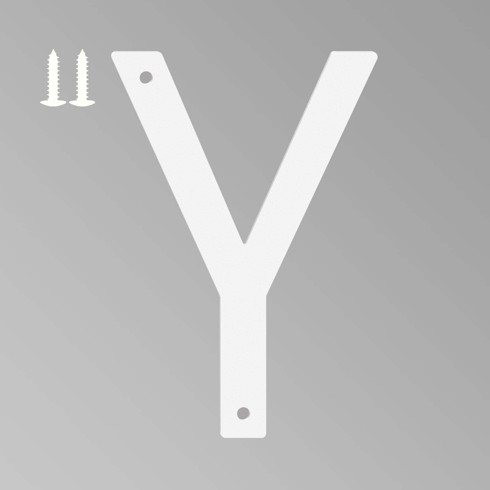 16 Inch White House Numbers for Outside, Metal Letters for Outdoor Signs, Anti-rust Aluminium House Address Letters for Front Door, Office, and Garden Decoration (Letter Y)