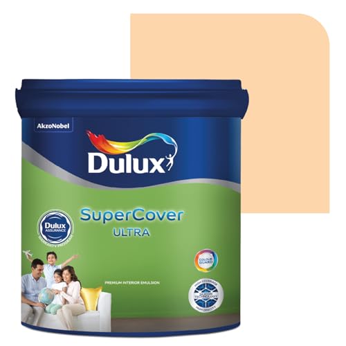 Image of Dulux SuperCover Ultra - Premium Interior Emulsion Paint For Walls and Ceilings | Smooth Matte Finish | Durable, Long-Lasting Paint with Extra Coverage, Orange (1L, Crystallised Ginger, 4 Years Warranty)