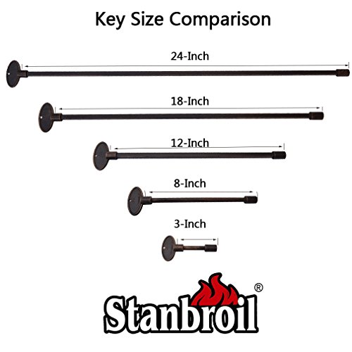 Stanbroil Universal 18-Inch Gas Valve Key, Fits 1/4" And 5/16" Turn Ball Valve For Fire Pits And Fireplaces, Antique Copper #TOP2