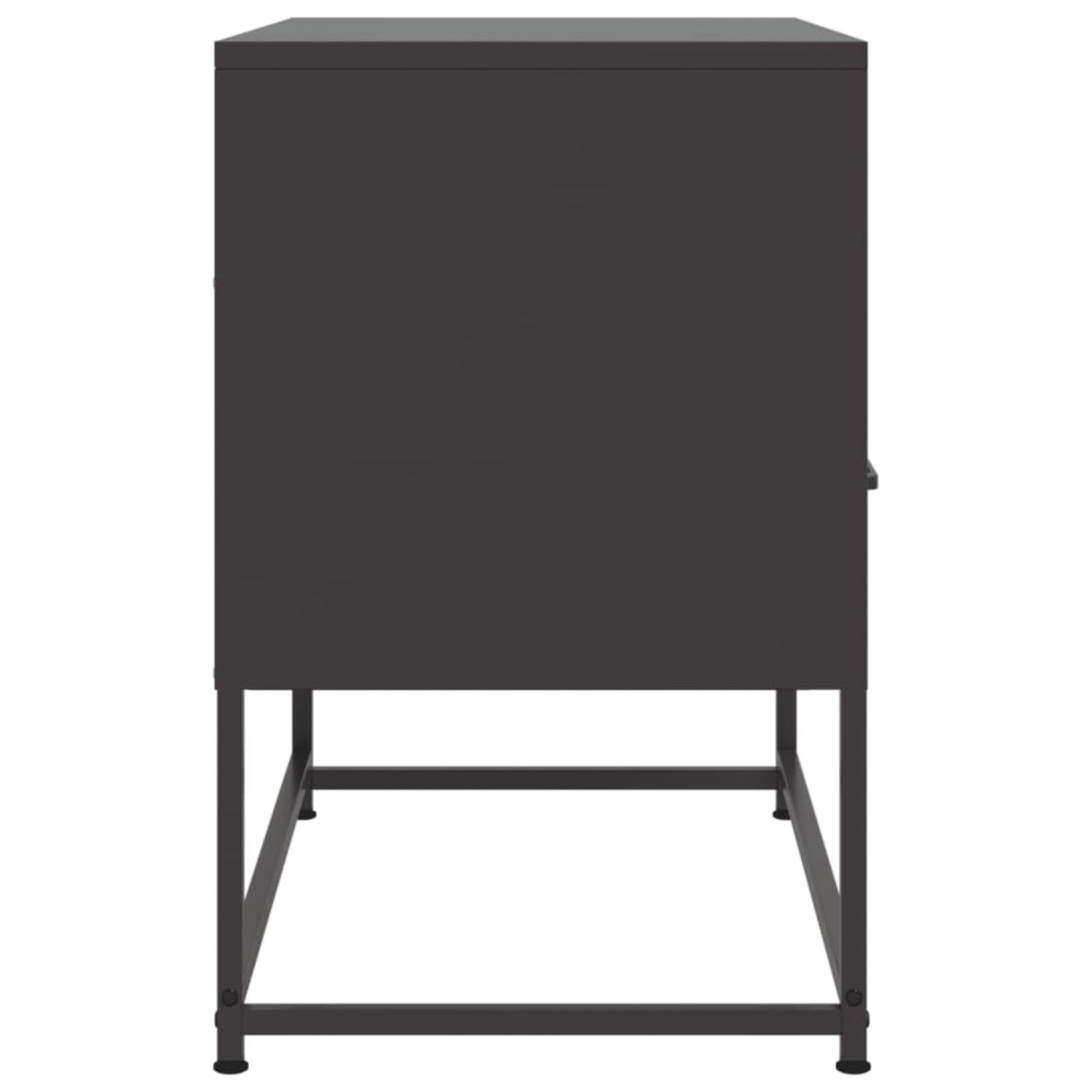 Szafka TV, czarna, 68 x 39 x 60,5 cm, stalowa, z 2 półkami i 2 szufladami, do salonu i sypialni
