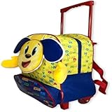 Mochila, rodinhas, amarela, infantil, escola, crianca, transportar, artigos,duradoura