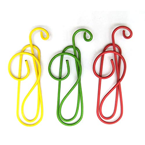 12 pçs/caixa Cor Nota Musical Forma Clipes de Papel Marcadores de Metal Arquivos Livro Página de Pap