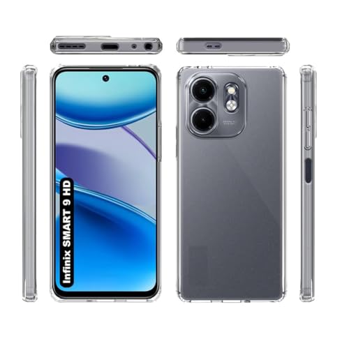 Image of COVERBLACK Flexible Rubber Case Back Cover for Compatible Model with Infinix X6532C / SMART 9 HD - Transparent