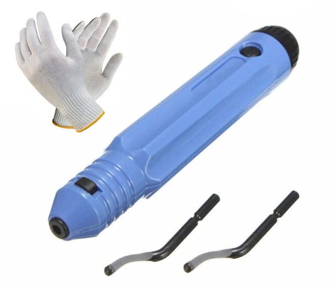 Digital CraftMetal Deburring Tools Kit Deburring Cutters, Anti-Slip Handle with a Blade, 1 pcs Deburring Blades, Burr Remover