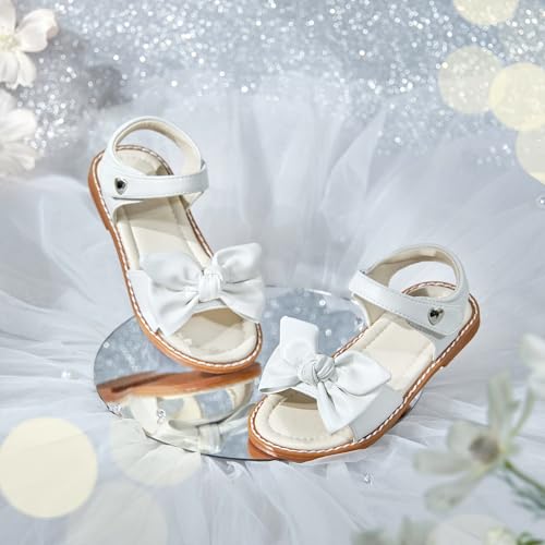 Image of ESTINE Toddler /Little Kid Girls Bow Open Toe Flat Evening Dress Sandals