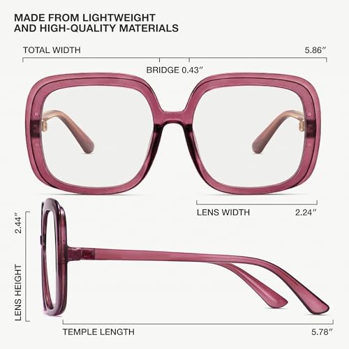 Image of miyya Blue Light Blocking Glasses for Women, Blue Light Glasses for Women Oversized Fashion Glasses