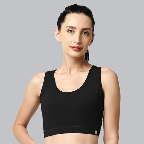 Image of SOIE Women's Medium Impact Quick Dry Padded Racerback Printed Athleisure Sports Bra