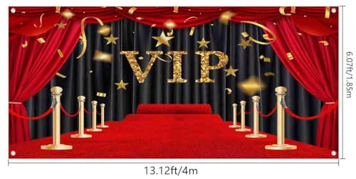 Fondo decorativo VIP alfombra roja 7x8 pies miniatura 6
