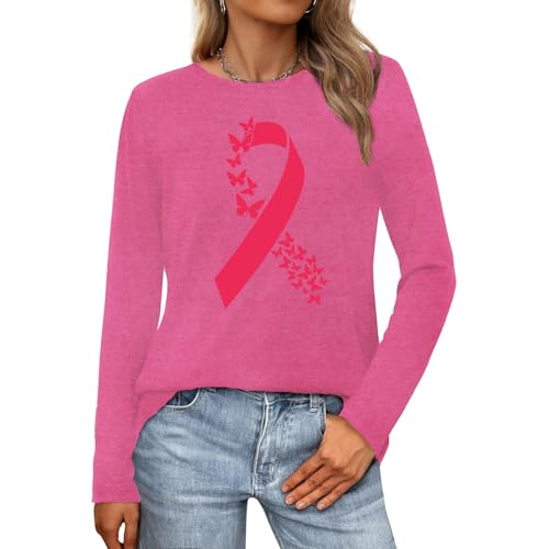 T-shirt à manches longues pour survivante du cancer du sein en marche