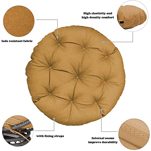 Yoosing Bodenkissen 80cm/31.49in, Festes Sitzkissen, glatten, strapazierstarkem Gewebe, Gemütliche Gartenkissen und Bierbankauflagen - Schwarz