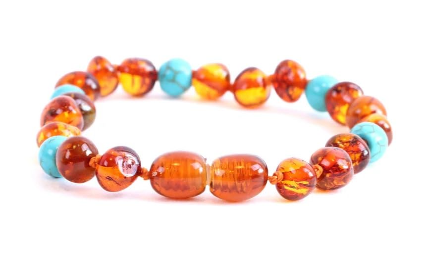 Baltic Amber Bracelet (Unisex) - Genuine Baltic Amber Beads (5.5 in.)