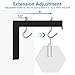 WALI Universal Projector Screen Ceiling Mount, Wall Hanging Mount L-Brackets, 6 inch Adjustable Extension with Hook Kit, Perfect Projector Screen Placement Hold up to 66 lbs (PSM001-B), Black