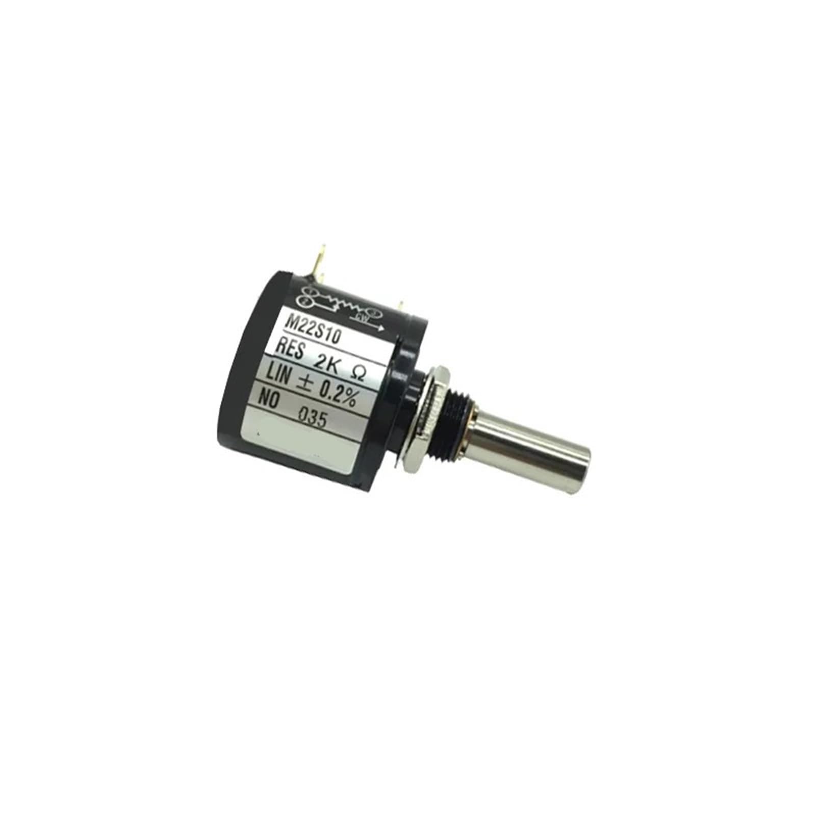 M22S10 Potenziometro Multi Turn 10 Cirde Wire Wound 1k 2k 5k 10k Dieci Rotondi Potenziometro 1pz (2K Ohm)
