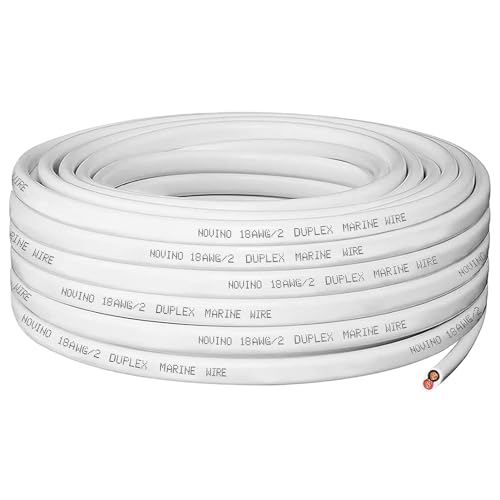 Image of 18 Gauge Marine Wire,18 AWG 30ft Duplex Marine Grade Wire Tinned Copper Heavy Duty Sheathed Cable for Boat /Automotive /RV /Camper /Trailer Outdoor Use