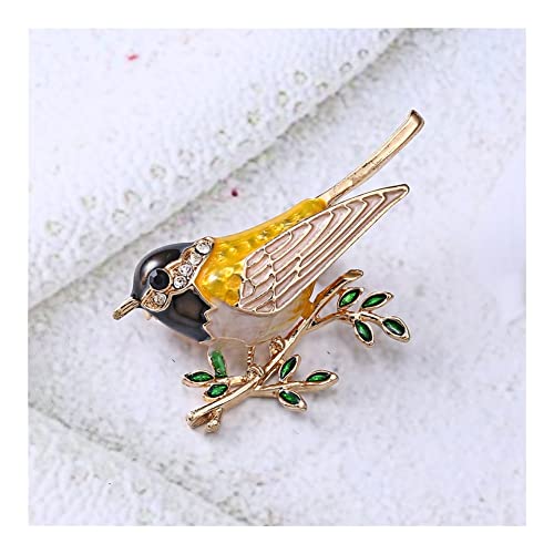 DSJTCH Metal Feminino Esmalte Bird-Forma Brooch Pins Mulheres Jóias Presente Roupas Casaco Ornamento