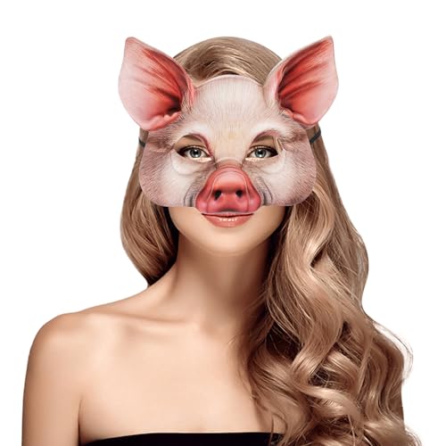 Masque de cochon réaliste accessoire cosplay halloween et fête déguisée