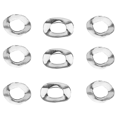 MroMax 304 Stainless Steel Wave Spring Washer-0.47" x 0.24" x 0.01"(ODxIDxT) Sealing Gasket for Screw Bolt Metallic for Home Decoration, Outdoor Construction Silver 20PCS