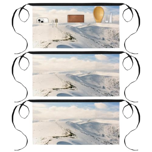 Tablier de cuisine court lot de 3 pour travailler confortablement en restauration