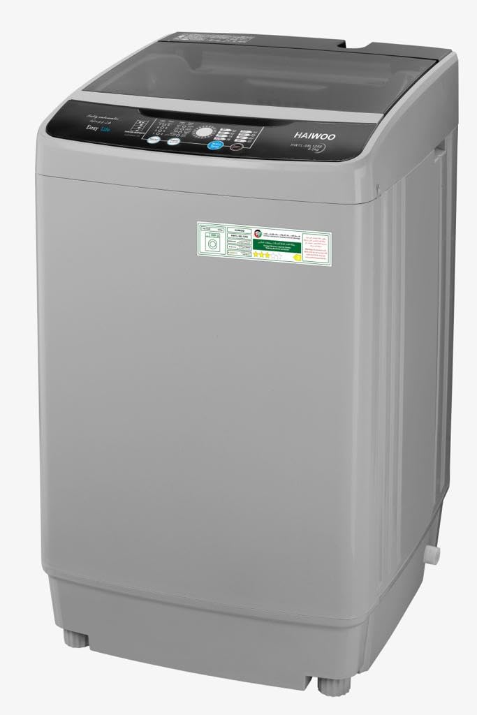 8Kg Top Load Free Standing Washing Machine Fully Automatic, 8-Multi Programs, Hot & Cold Water Inlet, Stainless Steel Drum, Voltage AC 220-240V Model: HWTL-80L1258,1 Year Warranty