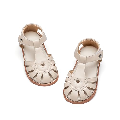 Image of Felix & Flora Toddler Girls Sandals Flower Girl Shoes Soft Rubber Princess Flat Shoes
