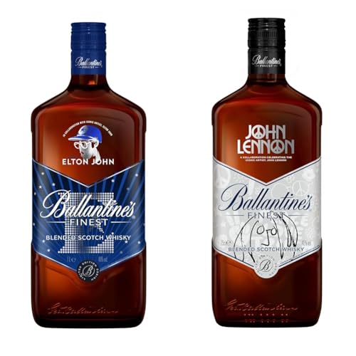 Ballantine’s Finest Elton John Edición Limitada Whisky Escocés de Mezcla - 700 ml + Ballantine’s Finest John Lennon Edición Limitada Whisky Escocés de Mezcla - 700 ml
