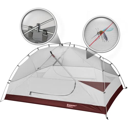 Miniatura 4 de Bessport Tienda De Campaña 2 Personas Carpa Ultraligera 3-4 Temporadas Resistente Al Agua Y Al Viento Fácil De Instalar, Para El Senderismo Y El Camping