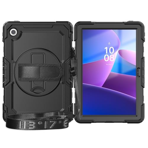 Coque Lenovo Tab 10,1 (TB-311XU) antichoc avec protège-écran et support rotatif noir