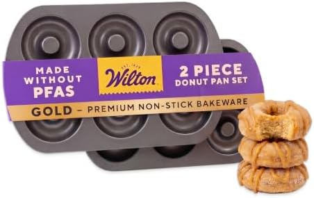 Wilton Gold Non-Stick Donut Pan Set - Quality Baking Pan - Dishwa...