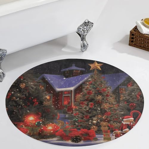 Alfombra lavable para suelo de cocina pequeña con diseño navideño 6