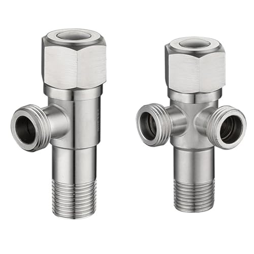 Robinet d'angle anti-corrosion en acier avec vanne d'arrêt étanche G1/2 - 2