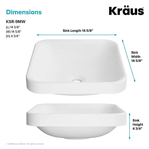 Kraus KSR-9MW Natura Bathroom Sink thumb #4