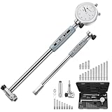 Neoteck Dial Bore Gauge with 0.7'-6'/0.0005' Measuring Range and 6' Measuring Depth Dial Bore Gauge Set with 23PCS Anvils Chrome Plated Handle & Insulated Grips for Engine Cylinder Measurement