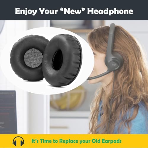 H391 Earpads Cushion Replacement for Logitech H390/H391/H600/H609/H760 Headphones Ear Cushions with Protein Leather and Memory Foam miniatura 3