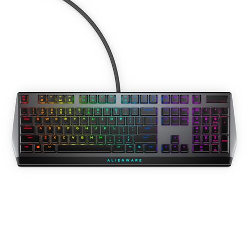 Alienware Low-Profile RGB Gaming Keyboard AW510K: Alienfx Per Key RGB LED - Media CONTROLS & USB Passthrough - Cherry MX Low Pro