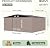 Aoxun 14x12 FT Large Outdoor Storage Shed, Galvanized Metal Shed with 2 Lockable Tall Doors & Sloped Roof, Heavy Duty Utility Tool Storage House for Patio, Garden, Backyard, Lawn (Brown)