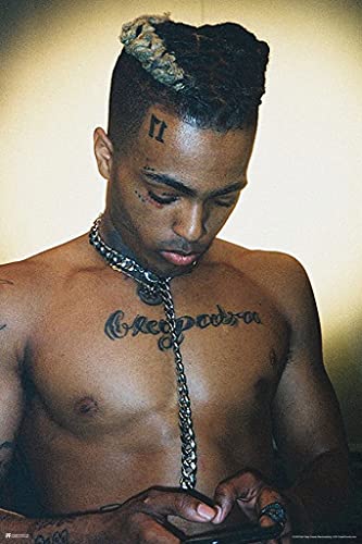 XXXtentacion Poster Texting Merch Bad Vibes Forever XXX Tentacion 17 Album Skins Trap Music Aesthetic Merch XXtentacion Tapestry Rapper Cool Wall Art Print Poster 12x18