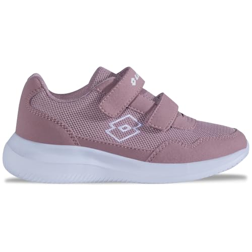 LOTTO Connect VL K Unisex Kids, Scarpe da Ginnastica, Dk Rose White, 34 EU