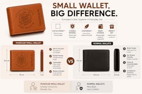 Image of Small Mini Size Tan Wallet for Men and Boys. Pack of 2 Wallets Combo