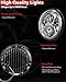 BICYACO 7 Inch LED Motorcycle Headlight with 4.5 Inch Fog Lights Passing Lamps DOT SAE Approved, Compatible with Harley Davidson Classic Electra Street Glide Fat Boy Road King Heritage Softail Chrome