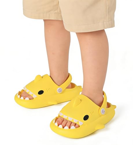 Image of KVbabby Kids Shark Slides Boys Girls Cloud Sandals | Cloud Sandals，Open Toe，Beach Pool Water Shoes，Slip-on，Lightweight，Non-Slip，Soft，Flexible，EVA Slippers