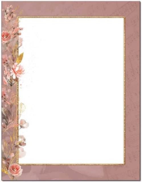 Rose Melody Letterhead Laser & Inkjet Printer Paper (100 Pack)