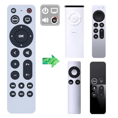 TRUCKON Neue Universal Ersatzfernbedienung passend für Apple TV 4K/ Apple TV Box Gen 1 2 3 4/ Apple TV HD A1469 A1378 A1218 A2843 A2737 A2169 A1842 A1625 A1427 (No Voice No Siri Funktion)